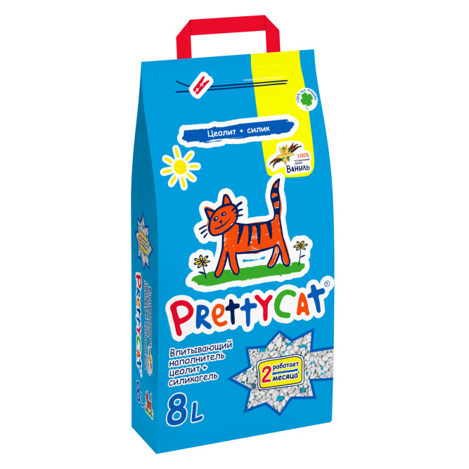 PrettyCat наполнитель глиняный впитывающий с део-кристаллами Aroma Fruit - 8 л