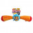 GiGwi игрушка для собак Гладиатор в резиновом шлеме - палка с пищалкой, оранжевая 41 см