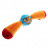 GiGwi игрушка для собак Гладиатор в резиновом шлеме - палка с пищалкой, оранжевая 41 см