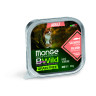 Изображение товара Monge Cat BWild Grain Free влажный беззерновой корм для взрослых кошек с лососем и овощами в ламистерах 100 г (32 шт в уп)