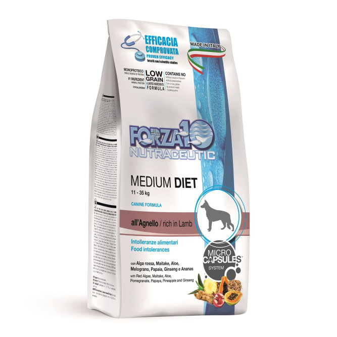 Forza10 MonoDiet Adult Medium Angello сухой корм для взрослых собак средних пород с ягненком - 12 кг