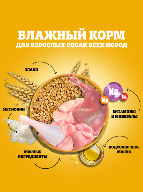 Pedigree влажный корм для взрослых собак с кроликом и индейкой, в паучах - 85 г х 28 шт