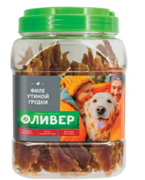 Оливер лакомство для собак всех пород филе утиной грудки - 750 г