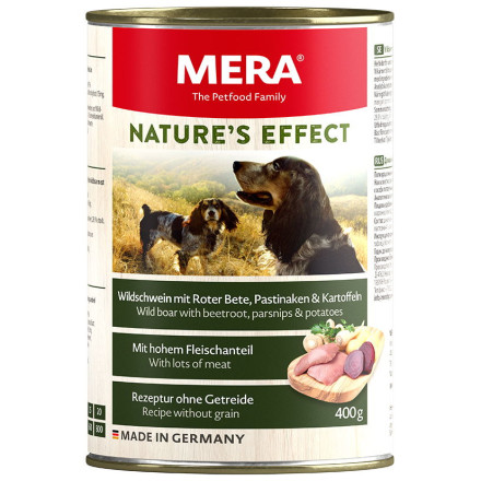 Mera Narures Effect Nassfutter консервы для собак кабан с свеклой, пастернаком и картофелем - 400 г