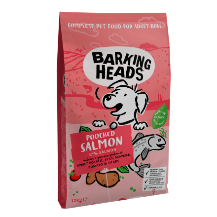 Barking Heads Мисочку оближешь сухой беззерновой корм для взрослых собак с лососем и картофелем - 12 кг
