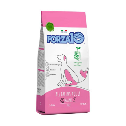 Forza10 All Breeds Adult Maintenance Maiale сухой корм для взрослых собак всех пород с диетической свининой - 12,5 кг