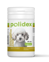Polidex Multivitum Plus кормовая добавка для собак, витамины и минералы - 60 табл.