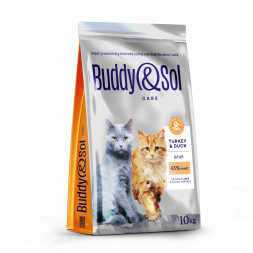 Buddy&amp;Sol Care Adult сухой корм для взрослых кошек с индейкой и уткой - 10 кг