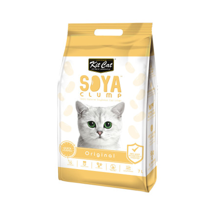 Kit Cat SoyaClump Soybean Litter соевый биоразлагаемый комкующийся наполнитель - 7 л