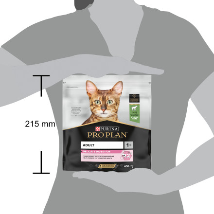 Сухой корм Purina Pro Plan для кошек с чувствительным пищеварением и привередливых к еде с ягненком - 400 г