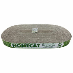 HOMECAT мятная когтеточка для кошек из гофрокартона, овальная, 46х26х3 см