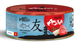Prime Asia влажный корм для взрослых кошек тунец с рыбой групер в желе, в консервах - 85 г х 24 шт