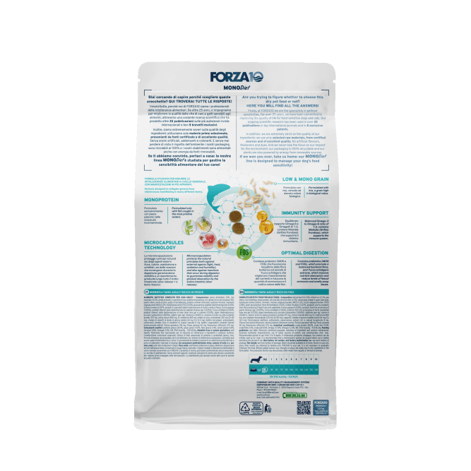 Forza10 MonoDiet Adult Mini Pesce сухой корм для взрослых собак мелких пород с рыбой - 1,5 кг