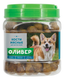 Оливер M лакомство для собак средних пород кости мясные для чистки зубов - 750 г