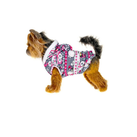 Happy Puppy куртка велюровая Санта для собак, размер 2, 25х39х24 см