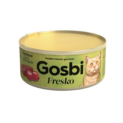 Gosbi Fresko влажный корм для стерилизованных кошек с тунцом и яблоком - 70 г
