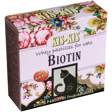 KiS-KiS Pastils Biotin таблетки с биотином для кошек - 60 г