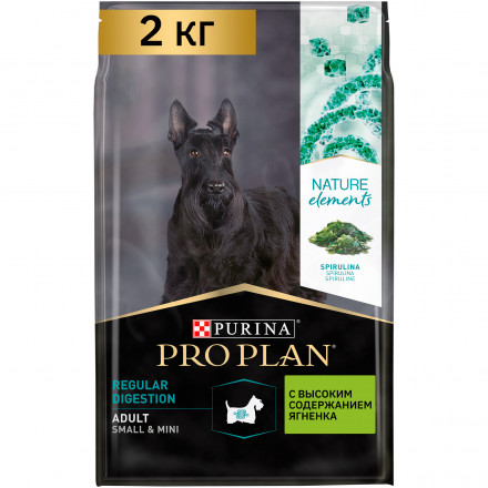 Pro Plan Nature Elements сухой корм для взрослых собак мелких и карликовых пород с ягненком - 2 кг