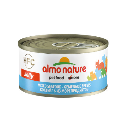 Almo Nature Legend Adult Cat Mixed Seafood консервированный корм с цельными кусочками морепродуктов в бульоне для взрослых кошек - 70 гр. х 24 шт.