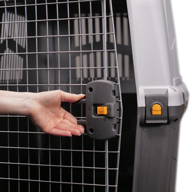 MPS переноска SKUDO 7 105х73х76h см с металлической дверцей с замком серая