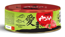 Prime Asia влажный корм для взрослых кошек тунец с рыбой махи-махи в желе, в консервах - 85 г х 24 шт