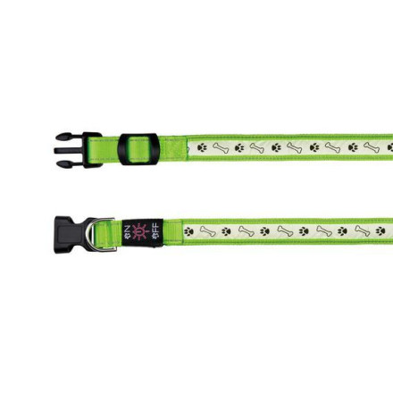 Ошейник Trixie для собак светящийся с USB L–XL 50–60 см/25 мм зеленый