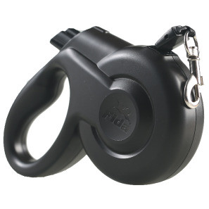 Fida Styleash Стильная рулетка 5 м с выдвижным шнуром для собак мелких пород до 15 кг черная