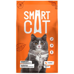 Smart Cat сухой корм для взрослых кошек, с индейкой - 400 г