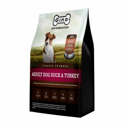 Gina Classic GF Dog Duck &amp; Turkey сухой беззерновой корм для собак с уткой и индейкой - 3 кг