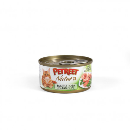 Petreet влажный корм для взрослых кошек с тунцом и зеленой фасолью - 70 г