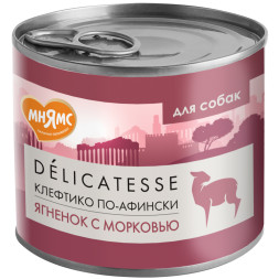 Мнямс Delicatesse &quot;Клефтико по-афински&quot; влажный корм для собак паштет из ягненка с морковью, в консервах - 200 г х 12 шт