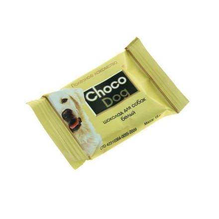 Veda Choco Dog лакомство для собак шоколад белый - 15 г