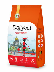 Dailycat Casual сухой корм для взрослых стерилизованных кошек с говядиной - 1,5 кг