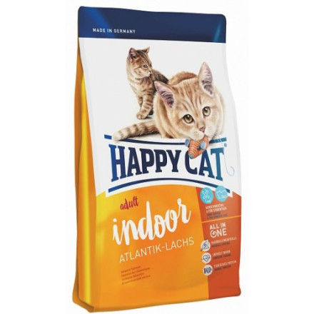 Happy Cat Fit &amp; Well Adult Supreme Indoor сухой корм для взрослых кошек с атлантическим лососем - 4 кг