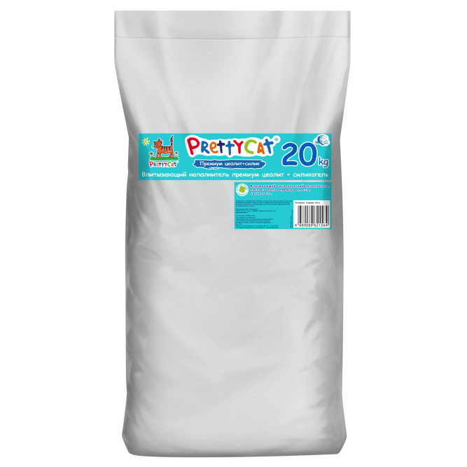 PrettyCat Premium наполнитель впитывающий для кошачьего туалета, с ароматом "Морской Бриз" - 20 кг