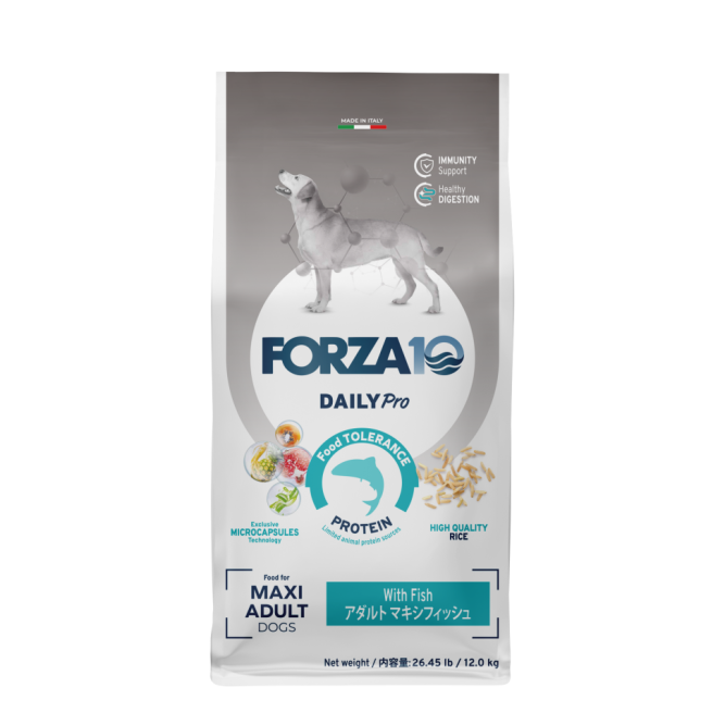 Forza10 DAILYPro Dog Adult Maxi сухой монобелковый корм для взрослых собак крупных пород c рыбой - 12 кг