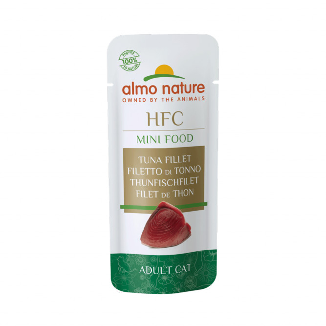 Almo Nature HFC Mini Food Tuna Fillet лакомство для кошек с филе тунца, 99% мяса - 3 г