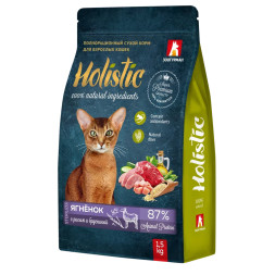 Зоогурман Holistic сухой корм для взрослых кошек, с ягненком, рисом и брусникой - 1,5 кг
