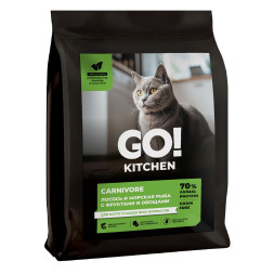 Go' Kitchen CARNIVORE Grain Free сухой беззерновой корм для котят и кошек, с лососем и морской рыбой - 7,26 кг