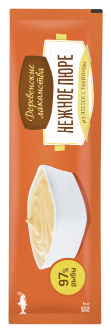 Деревенские лакомства для кошек Нежное пюре из лосося - 40 г