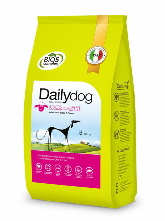 Сухой корм Dailydog Adult Small Breed Lamb and Rice для взрослых собак мелких пород с ягненком и рисом - 3 кг