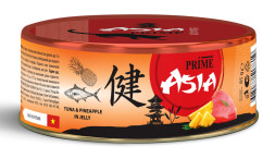 Prime Asia влажный корм для взрослых кошек тунец с ананасом в желе, в консервах - 85 г х 24 шт