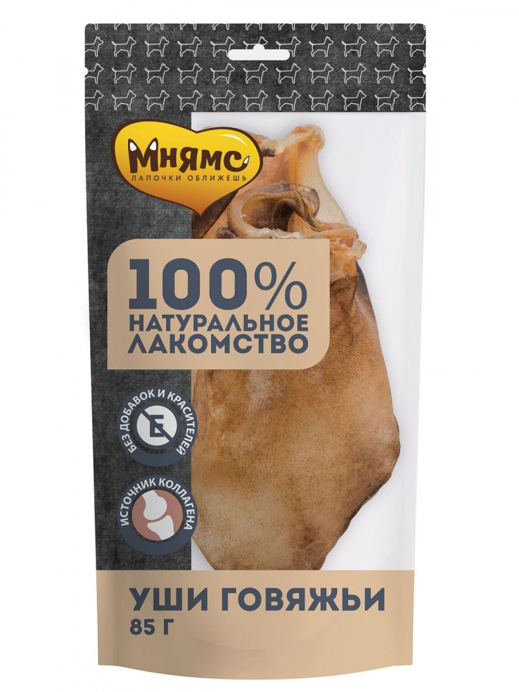 Мнямс лакомство для собак уши говяжьи - 85 г - купить в Москве | КотМатрос