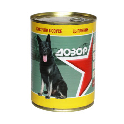 Дозор влажный корм для собак с цыплёнком, в консервах - 970 г х 12 шт