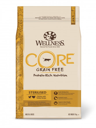 Wellness Core сухой корм для стерилизованных кошек с курицей и индейкой 10 кг