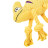 Mr.Kranch игрушка для собак &quot;Хамелеон&quot;, плюшевая с канатиками и пищалкой, 26 см, желтая