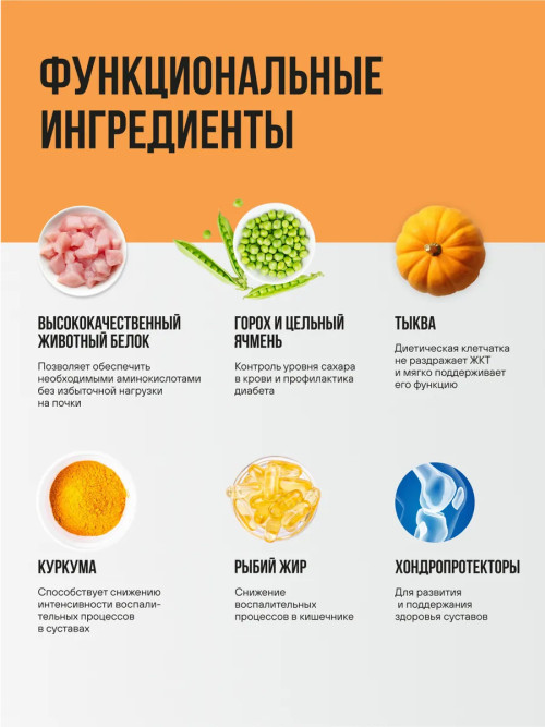 BOWL WOW сухой корм для взрослых собак крупных пород с индейкой, курицей, рисом и тыквой - 10 кг