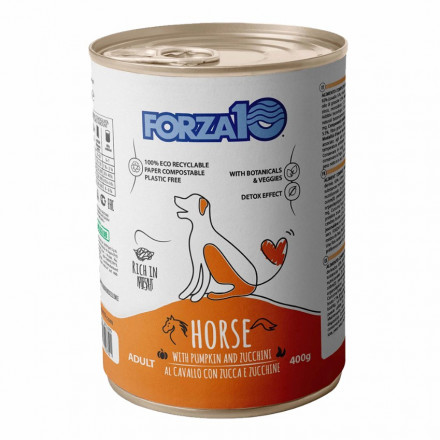 Forza10 Maintenance влажный корм для взрослых собак с кониной, тыквой и цукини, в консервах - 400 г х 12 шт