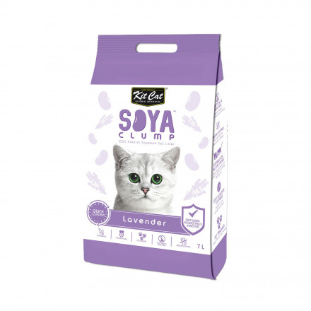 Kit Cat SoyaClump Soybean Litter Lavender соевый биоразлагаемый комкующийся наполнитель с ароматом лаванды - 7 л