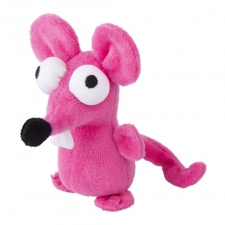 Rogz игрушка для кошек, плюшевая с мятой, розовя мышка, CTC01K, розовый